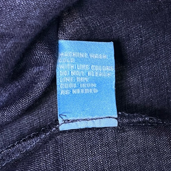 J McLaughlin Fallon Tunic Top Size Small Linen Blue Popover Loose Fit Breathable - Picture 11 of 12